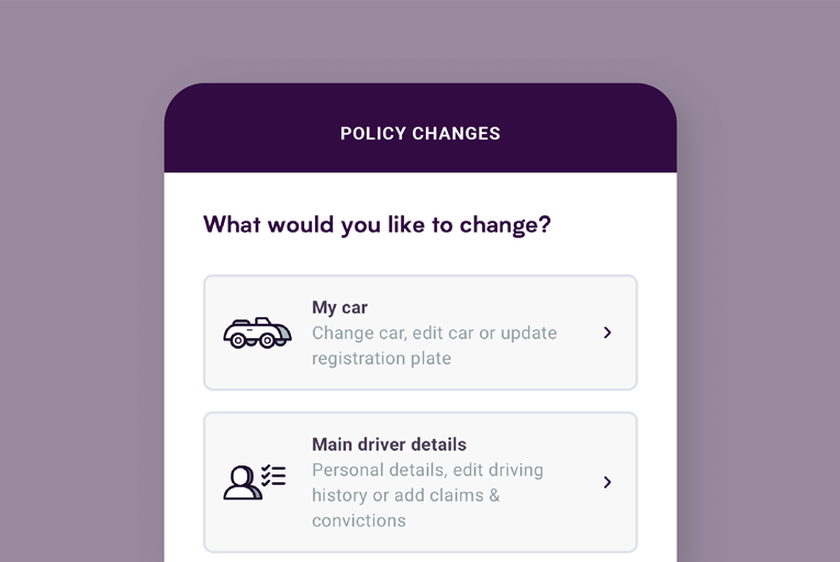 Self-serve policy change