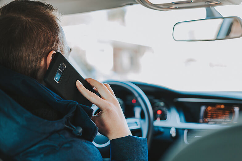 Using the phone while driving