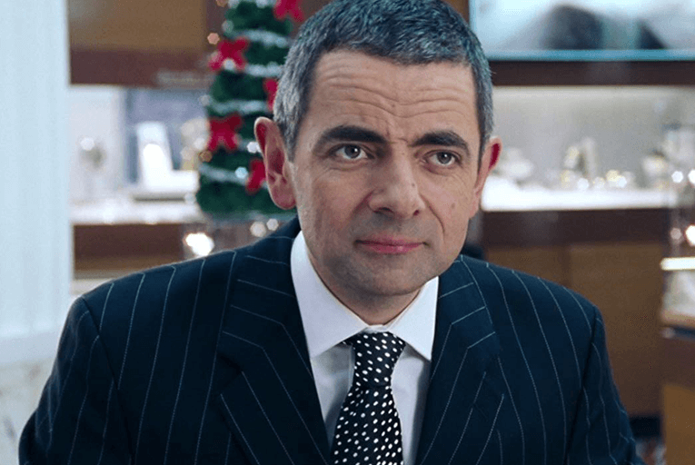 Rufus in Love Actually at the shop counter Rufus in Love Actually at the shop counter